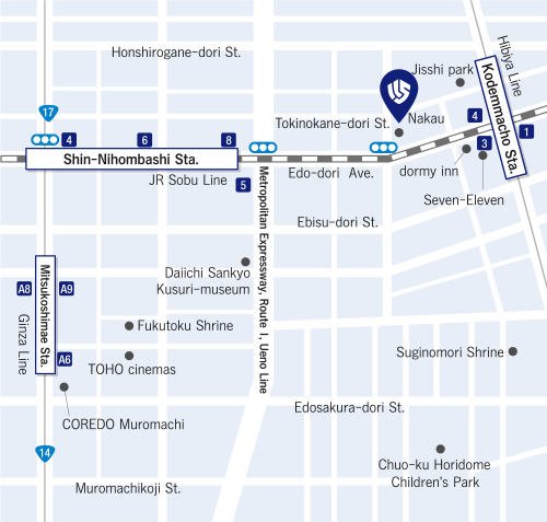 Map of Head Office